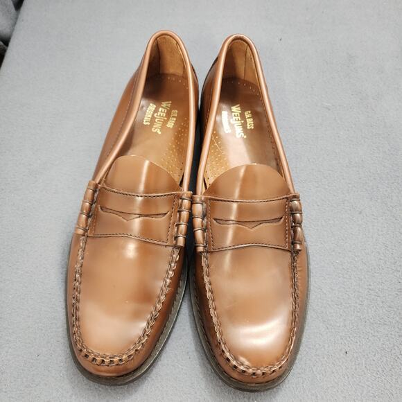GH Bass Weejuns Mens 10.5D Brown Leather Penny Loafers Classic main image 7